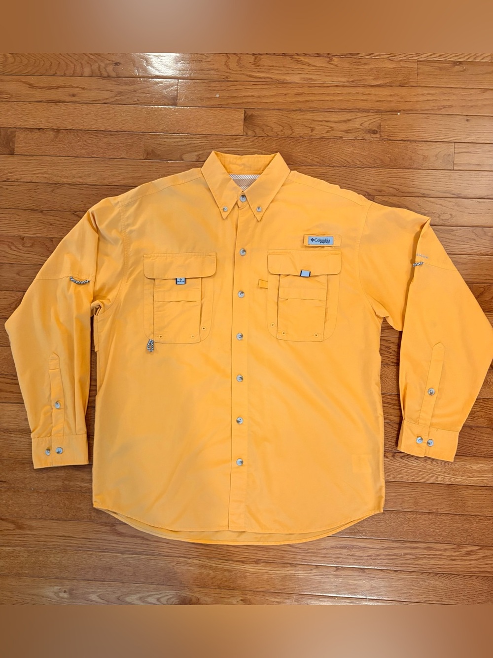 Columbia Men’s Button-Down Outdoor Shirt - Orange
